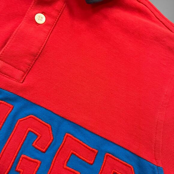 Tommy Hilfiger Polo Shirt Spellout Men’s Small Block Letter Rugby 90s Streetwear - Picture 6 of 10